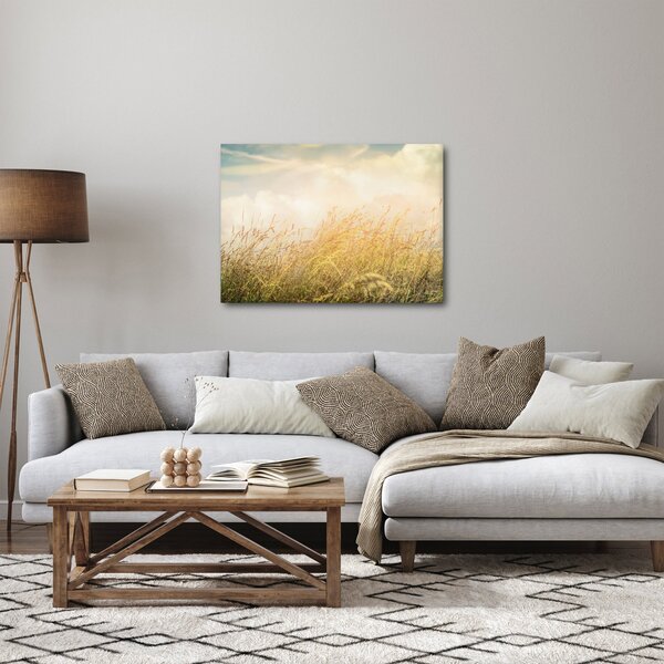 Obraz - Pole na jeseň (70x50 cm)