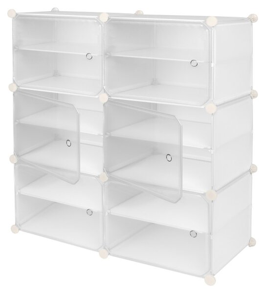 Úložné boxy na topánky PETRA biele