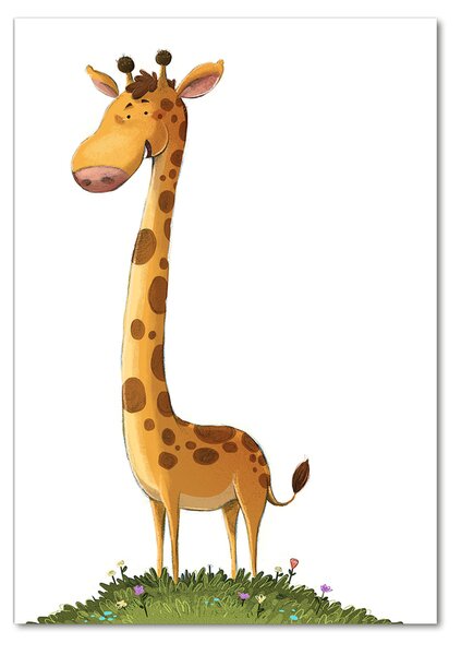 Moderný sklenený obraz z fotografie Žirafa