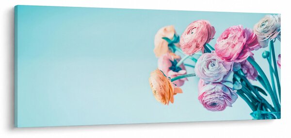 Obraz - Kvety vo váze (120x50 cm)