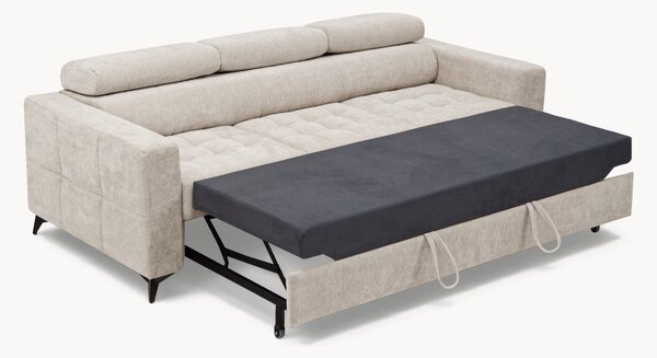Sofa Nardo s funkciou spania - svetlý béžový šenil Vibe 06