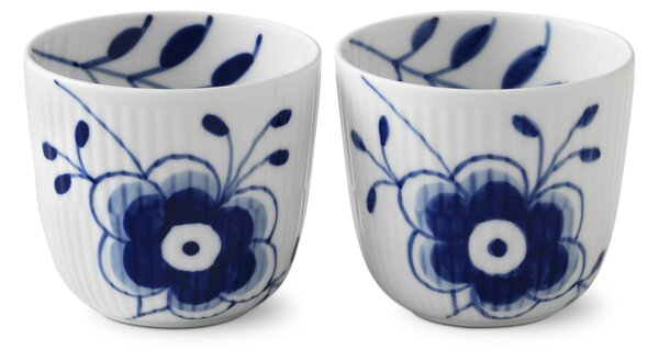 Porcelánový svietnik / hrnček Blue Fluted Mega 165 ml – set 2 ks