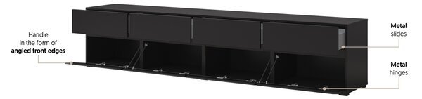 PROFI obývacia stena CROSS čierny onyx
