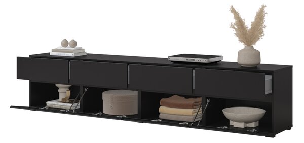 PROFI obývacia stena CROSS čierny onyx