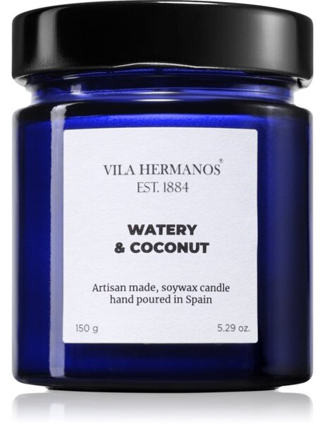 Vila Hermanos Apothecary Cobalt Blue Watery & Coconut vonná sviečka 150 g