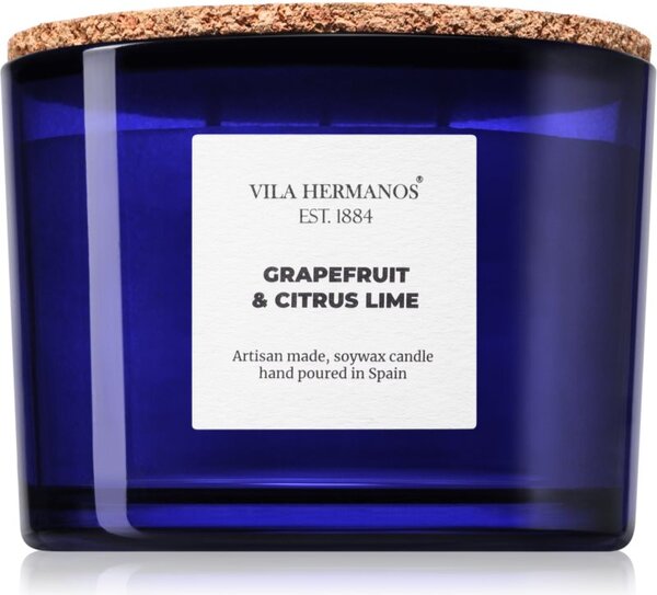 Vila Hermanos Apothecary Cobalt Blue Grapefruit & Citrus Lime vonná sviečka 350 g