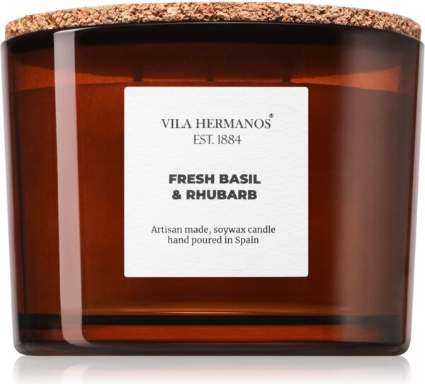 Vila Hermanos Apothecary Fresh Basil & Rhubarb vonná sviečka 350 g
