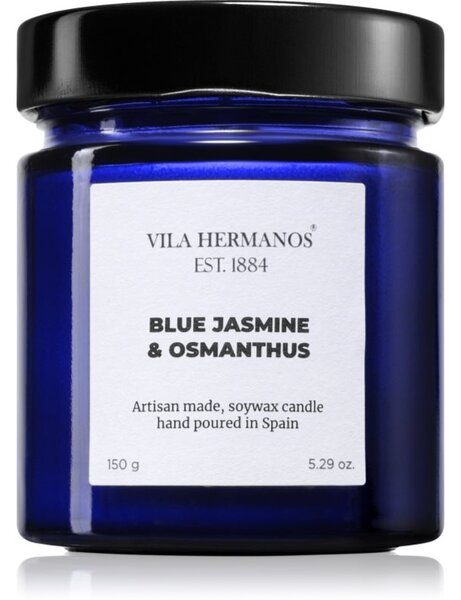 Vila Hermanos Apothecary Cobalt Blue Blue Jasmine & Osmanthus vonná sviečka 150 g
