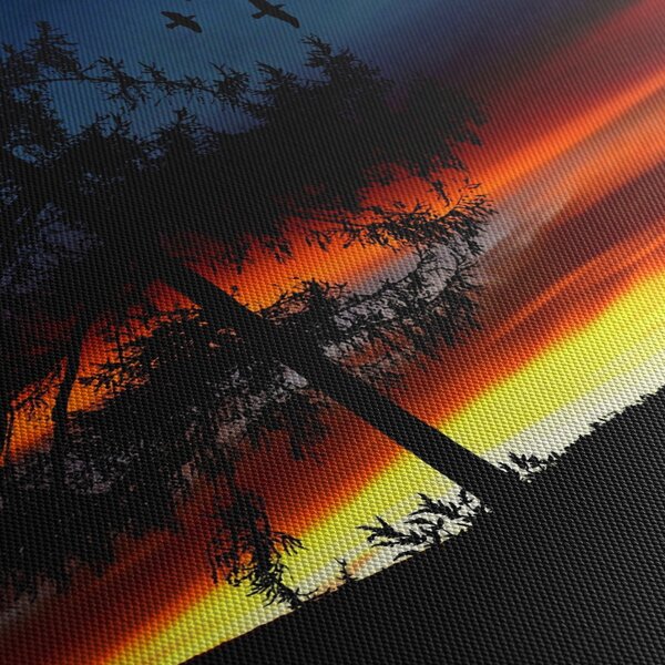 Obraz - Silueta vlka (90x60 cm)