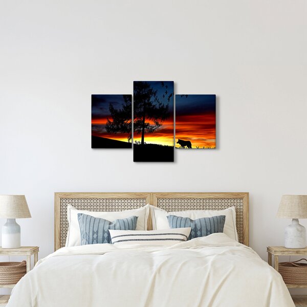 Obraz - Silueta vlka (90x60 cm)