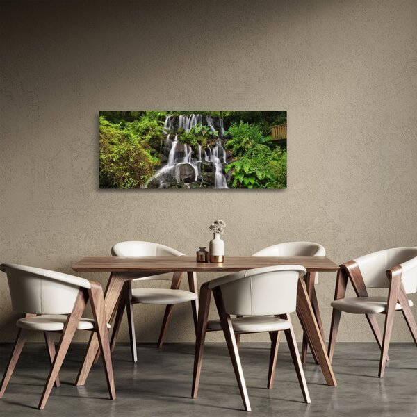 Obraz vodopádov v tropickom lese (120x50 cm)