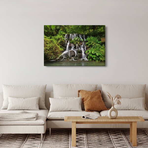 Obraz vodopádov v tropickom lese (90x60 cm)