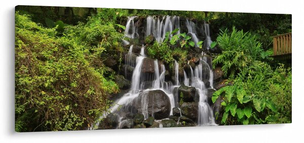 Obraz vodopádov v tropickom lese (120x50 cm)