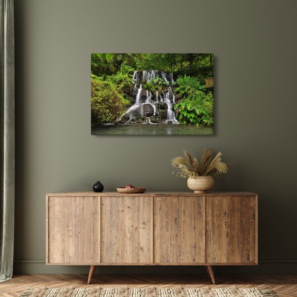 Obraz vodopádov v tropickom lese (90x60 cm)