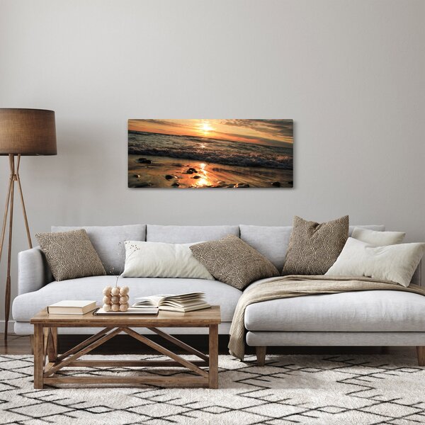 Obraz - Západ slnka pri oceáne (120x50 cm)