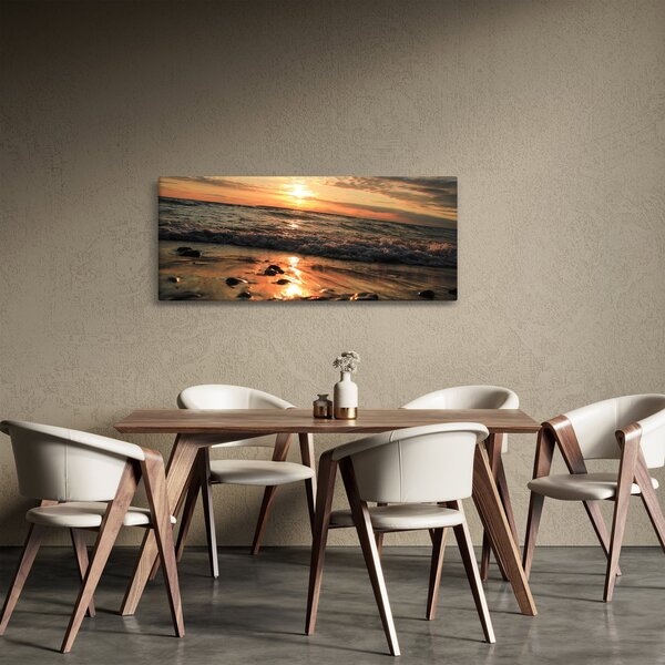 Obraz - Západ slnka pri oceáne (120x50 cm)