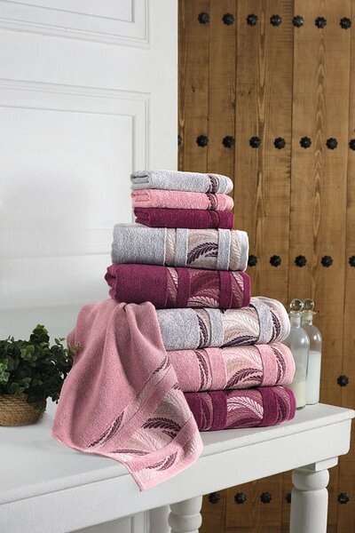 Matějovský TANA VIOLET - pudrové bavlnené uteráky, osušky pudrová Egyptská bavlna 30x50 cm