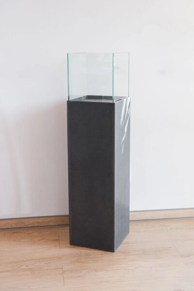 Dekoračný stĺp/svietnik CANDELA, vláknocement, výška 100 cm, antracit - vzhľad betónu