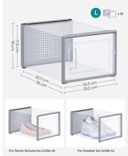 Úložné boxy LSP007G18 (18 ks)