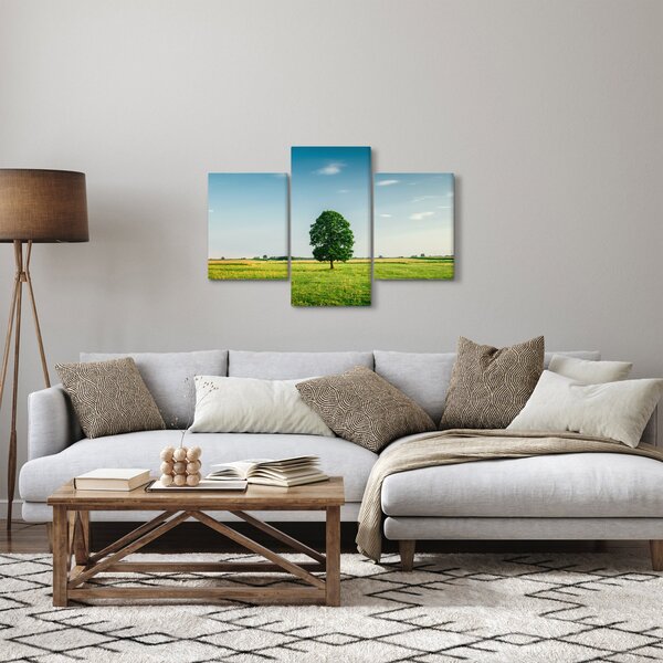 Obraz stromu uprostred lúky (90x60 cm)