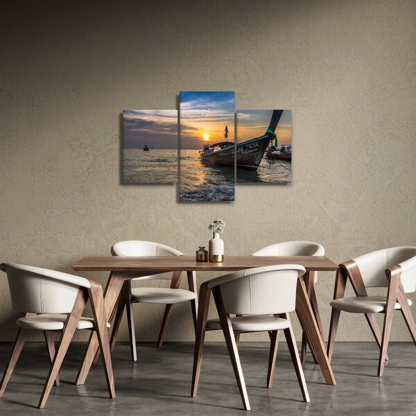 Obraz lode pri brehu (90x60 cm)