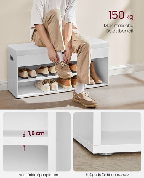 Botník so sedením a úložným priestorom LHS130W14