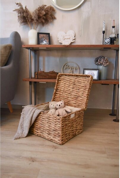 Eshop-kvetinace.sk Dekoračný box KIRA, vodný hyacint, šírka 41 cm, natur