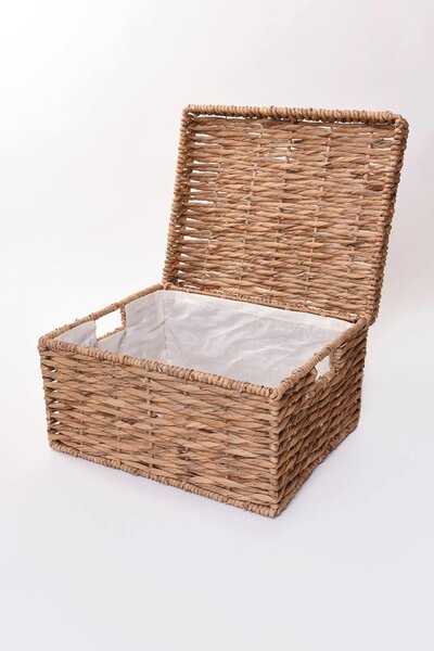 Eshop-kvetinace.sk Dekoračný box KIRA, vodný hyacint, šírka 41 cm, natur