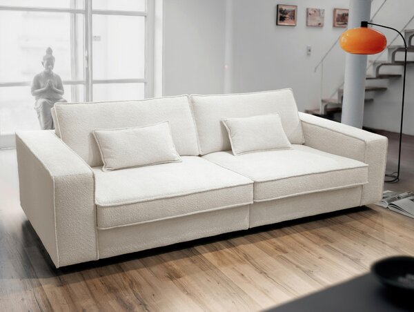 VEĽKÁ POHOVKA, plast, textil, kompozitné drevo, krémová Livetastic - Sedačky, Online Only