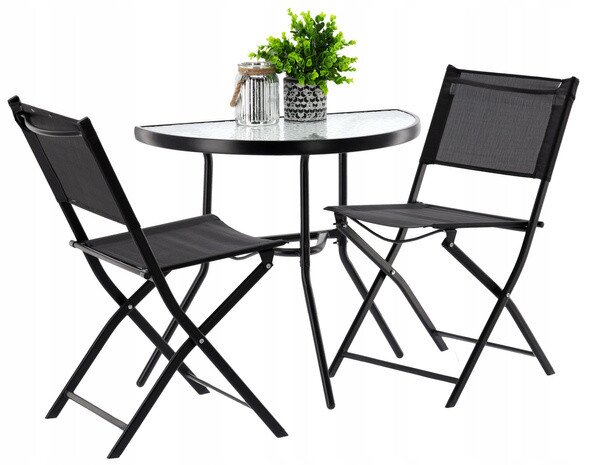 Set záhradného nábytku ZORINA čierny SAD7132