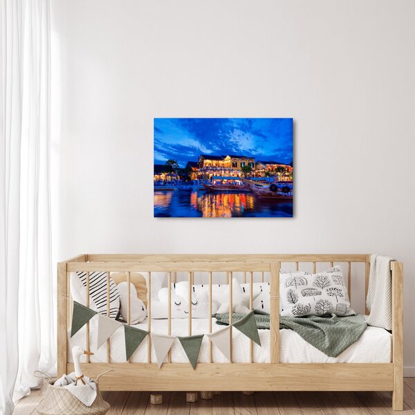 Obraz nočného mesta Hoi An, Vietnam (70x50 cm)