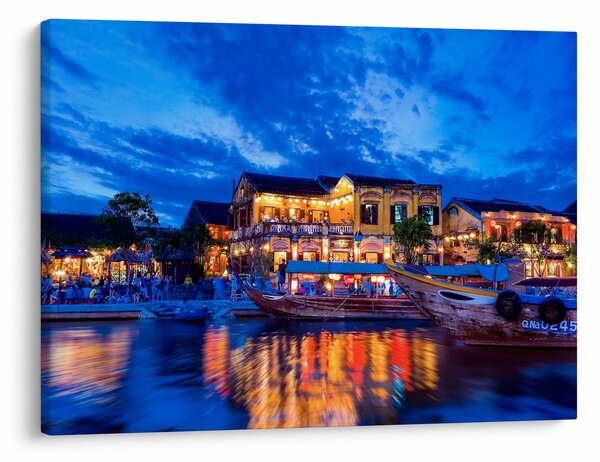 Obraz nočného mesta Hoi An, Vietnam (70x50 cm)