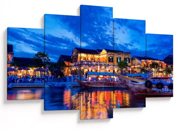 Obraz nočného mesta Hoi An, Vietnam (150x105 cm)