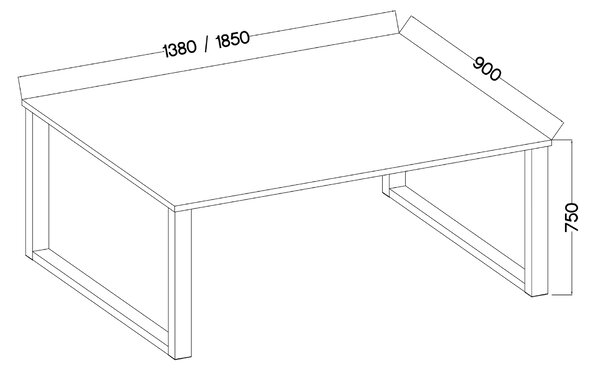 Jedálenský stôl Imperial 185x90 - artisan