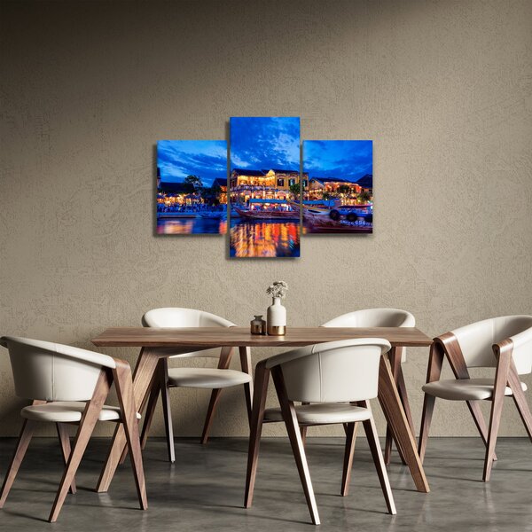 Obraz nočného mesta Hoi An, Vietnam (90x60 cm)