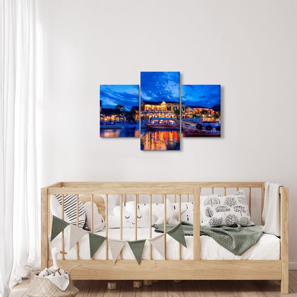 Obraz nočného mesta Hoi An, Vietnam (90x60 cm)