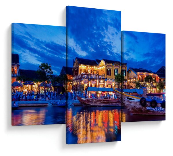 Obraz nočného mesta Hoi An, Vietnam (90x60 cm)