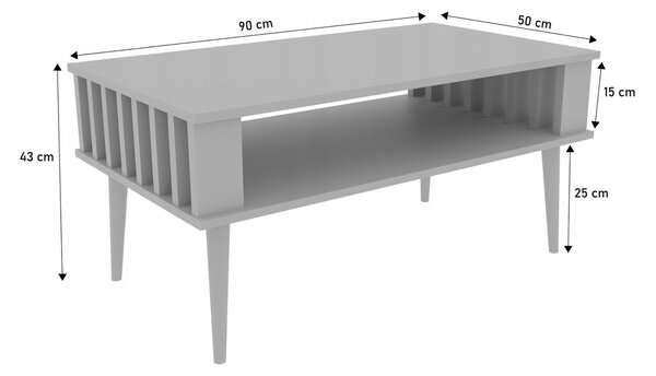Konferenčný stolík Lamelix 90x50 - dub artisan/čierna