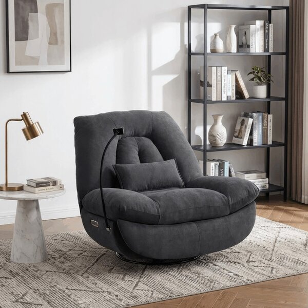 Polohovacie kreslo sivé, elektrické TV-7081 GREY2