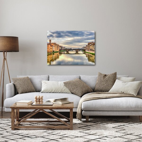 Obraz - Most cez rieku (70x50 cm)