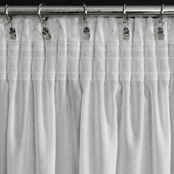 Dekorstudio Hotová etamínová záclona ROXY s metalickým vzorom 140x270cm