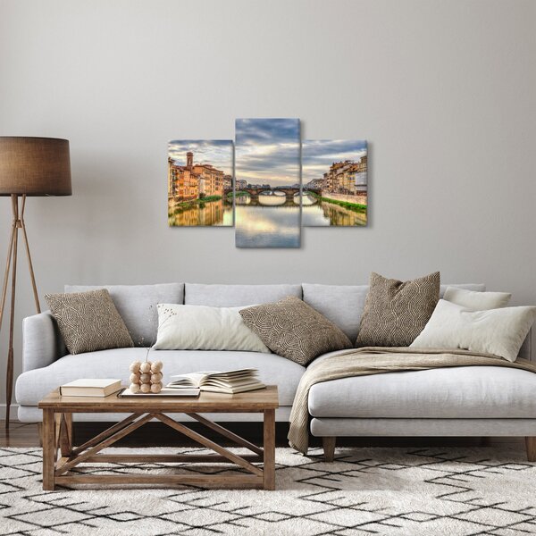 Obraz - Most cez rieku (90x60 cm)