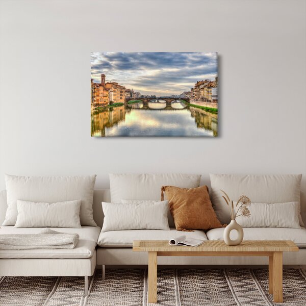 Obraz - Most cez rieku (90x60 cm)
