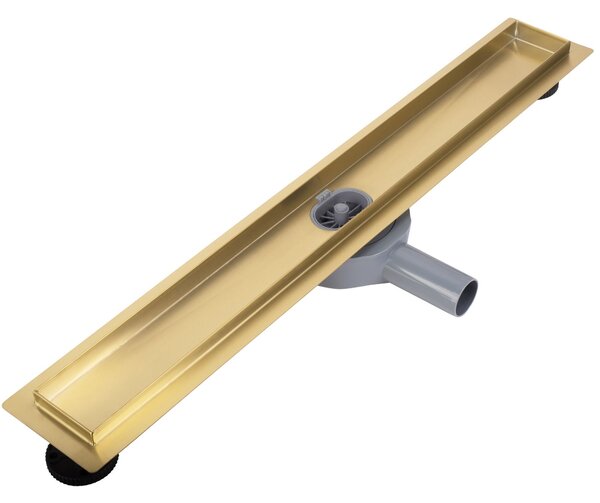 Rea Neox Pro, odtokový žľab 60 cm s rotačným sifónom, zlatá matná, REA-G2743