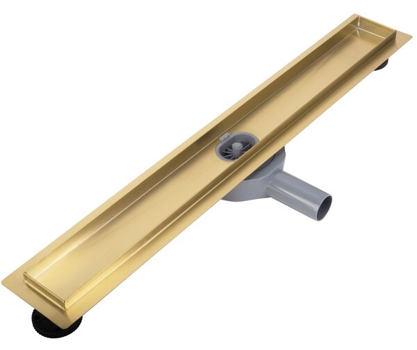 Rea Neox Pro, odtokový žľab 80 cm s rotačným sifónom, zlatá matná, REA-G2740