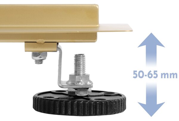 Rea Neox Pro, odtokový žľab 80 cm s rotačným sifónom, zlatá matná, REA-G2740