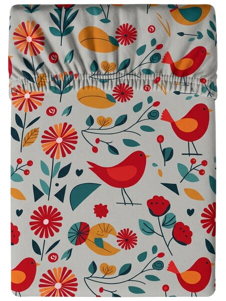 Plachta z mikrovlákna RETRO BIRD farebná 90x200 cm
