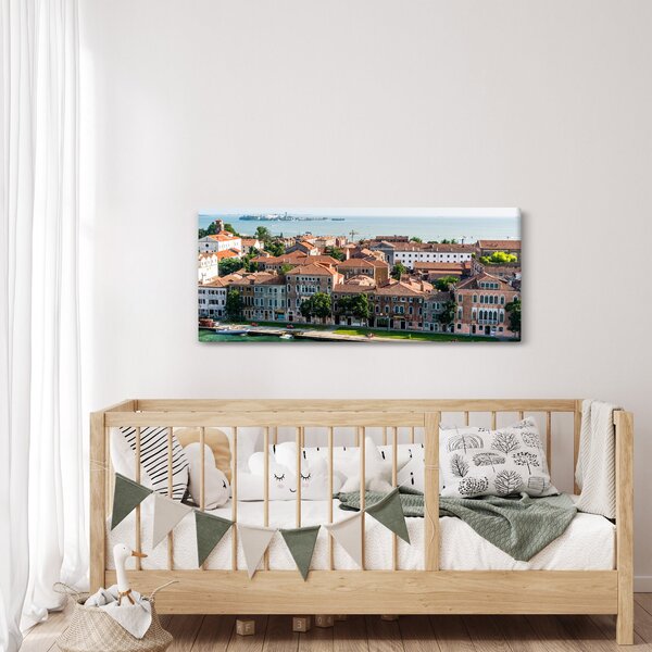 Obraz - Letecký pohľad na mesto (120x50 cm)