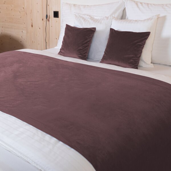 Biante Zamatový prehoz na posteľ Velvet Prémium SVP-019 Hnedofialový 140x200 cm