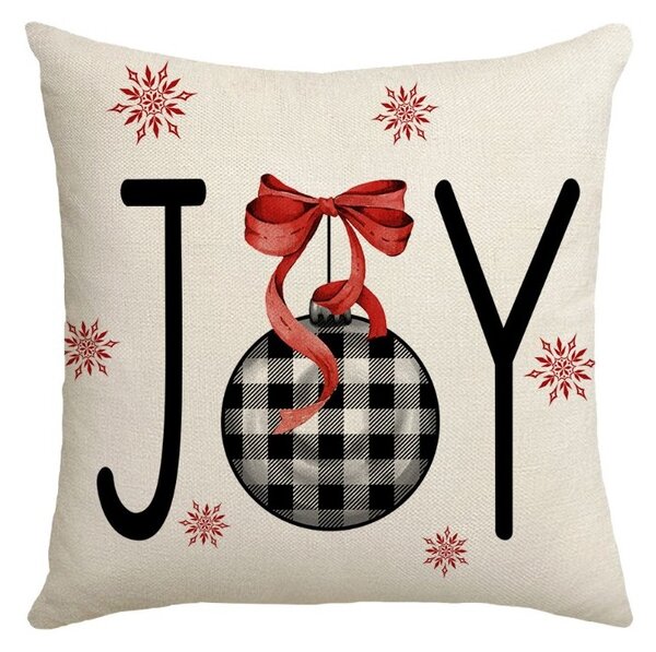 Vianočná obliečka na vankúš JOY 45x45 cm, béžová